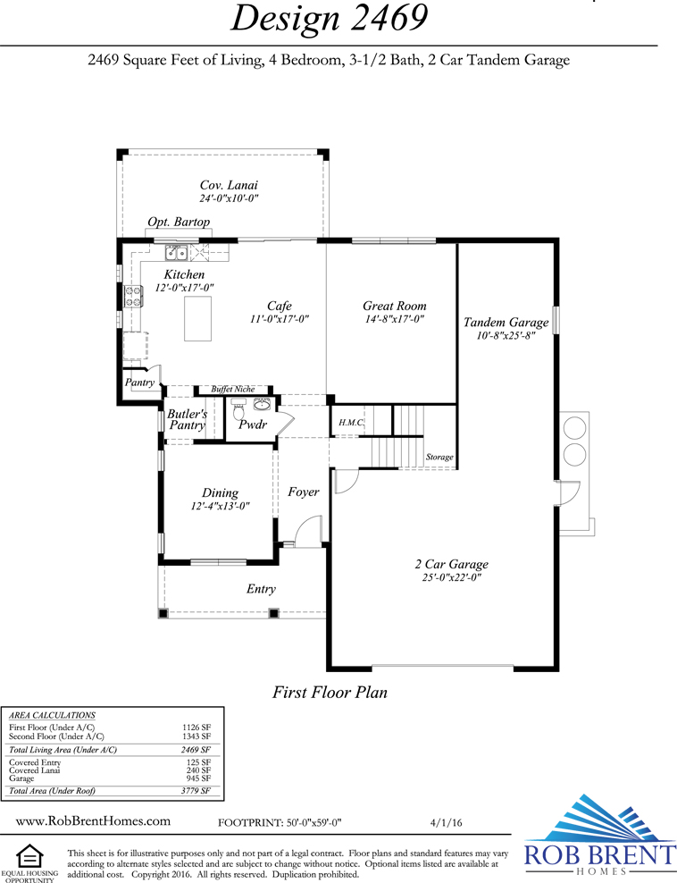 The Chambly Floor plan F1